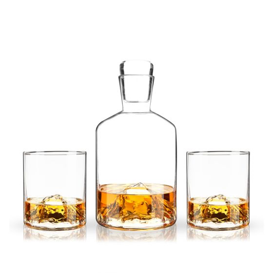 Mountain Decanter and Tumblers