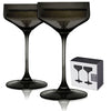 Reserve Nouveau Crystal Coupes in Smoke (set of 2)