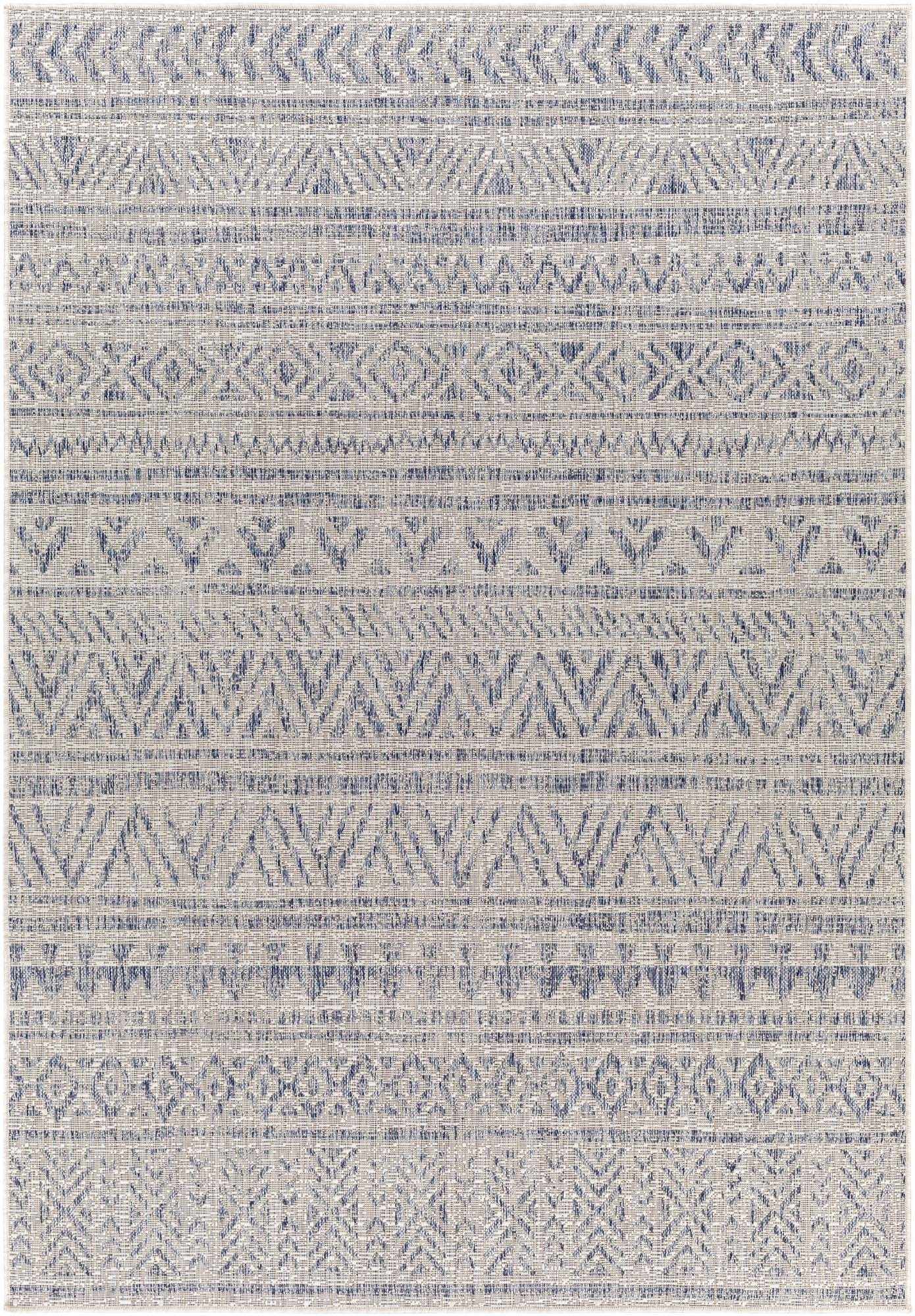 Novato Gray All Over Pattern Performance Outdoor Rug - Clearance