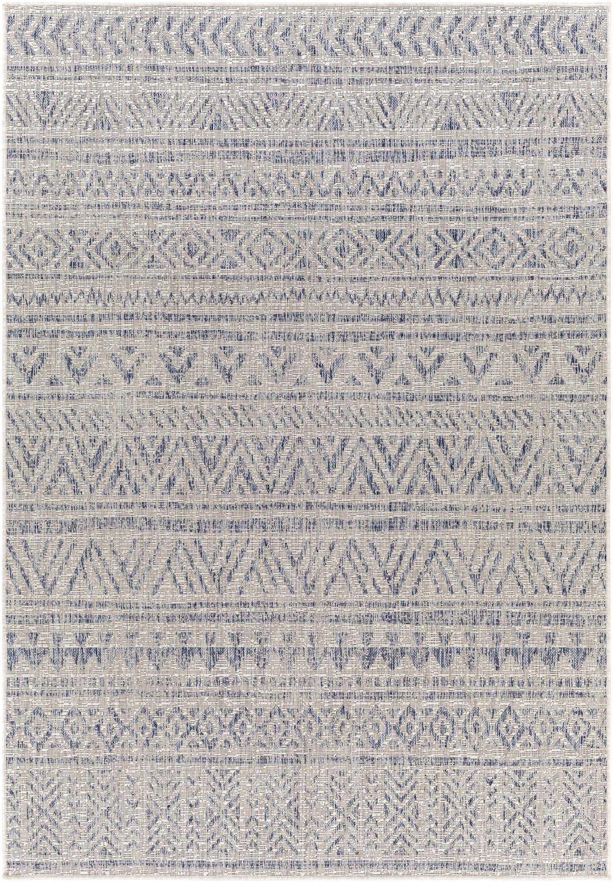 Novato Gray All Over Pattern Performance Outdoor Rug - Clearance