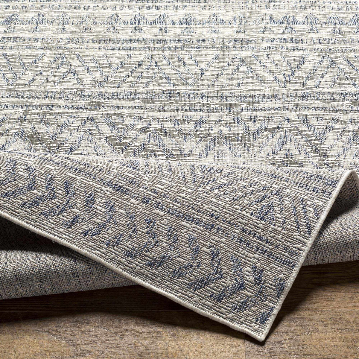 Novato Gray All Over Pattern Performance Outdoor Rug - Clearance