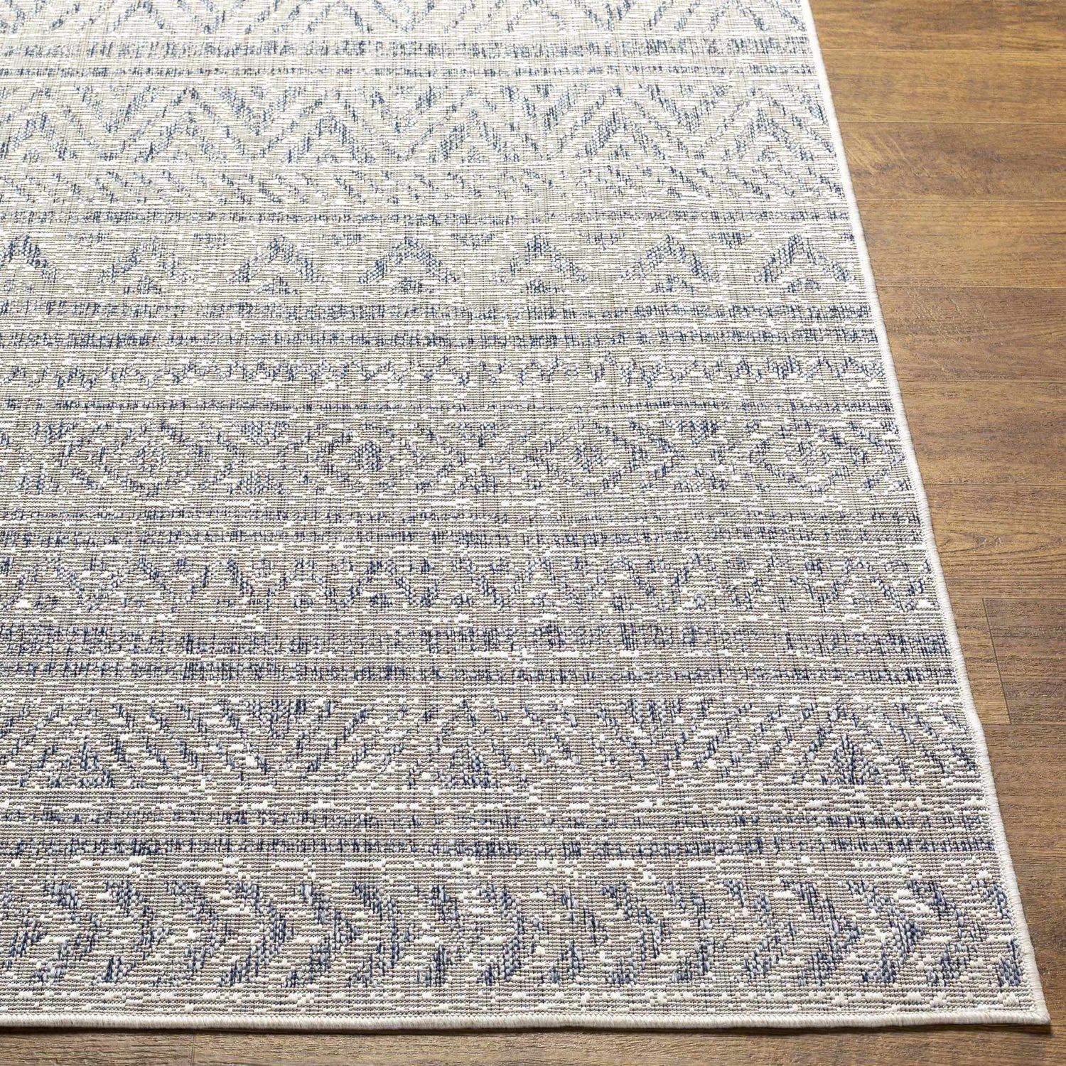 Novato Gray All Over Pattern Performance Outdoor Rug - Clearance