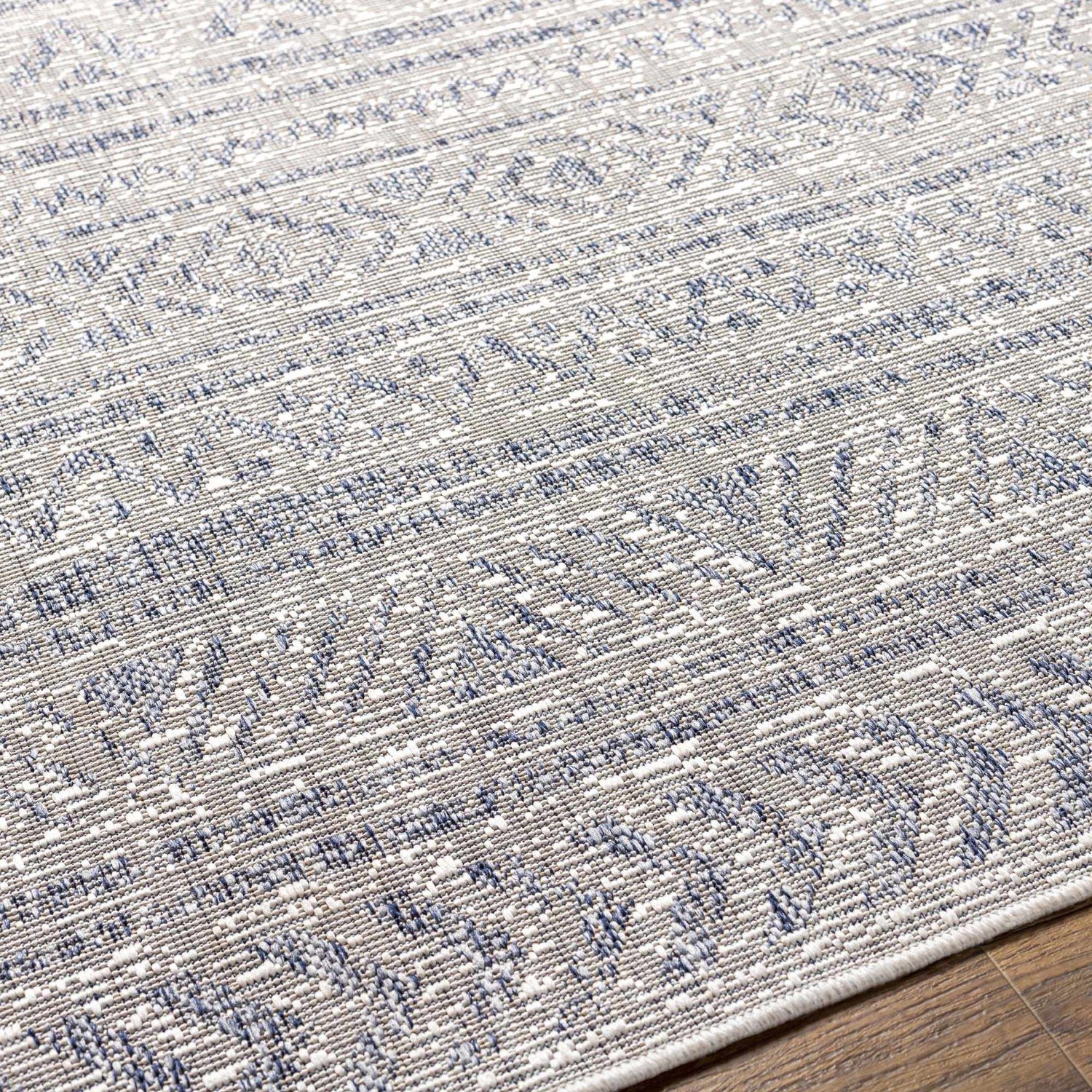 Novato Gray All Over Pattern Performance Outdoor Rug - Clearance