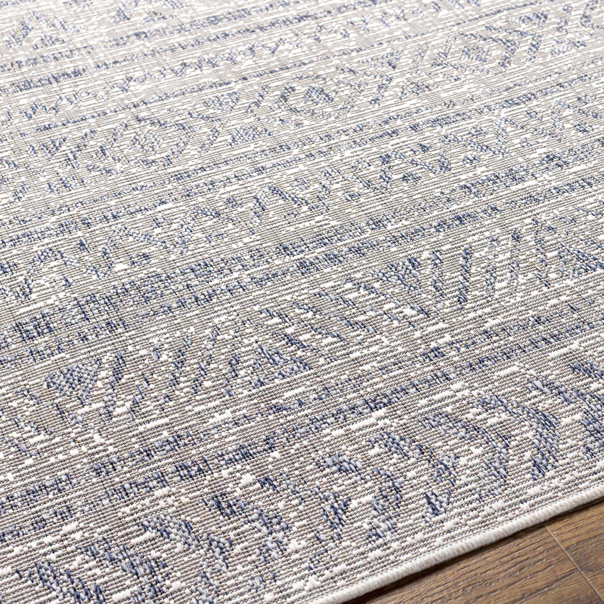 Novato Gray All Over Pattern Performance Outdoor Rug - Clearance
