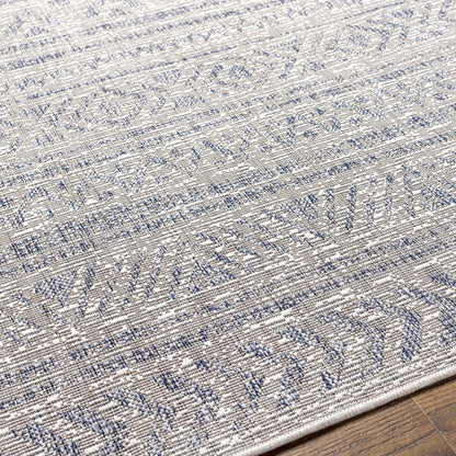 Novato Gray All Over Pattern Performance Outdoor Rug - Clearance