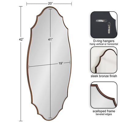 Leanna Scalloped Oval Wall Mirror