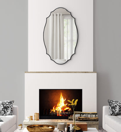 Leanna Scalloped Oval Wall Mirror