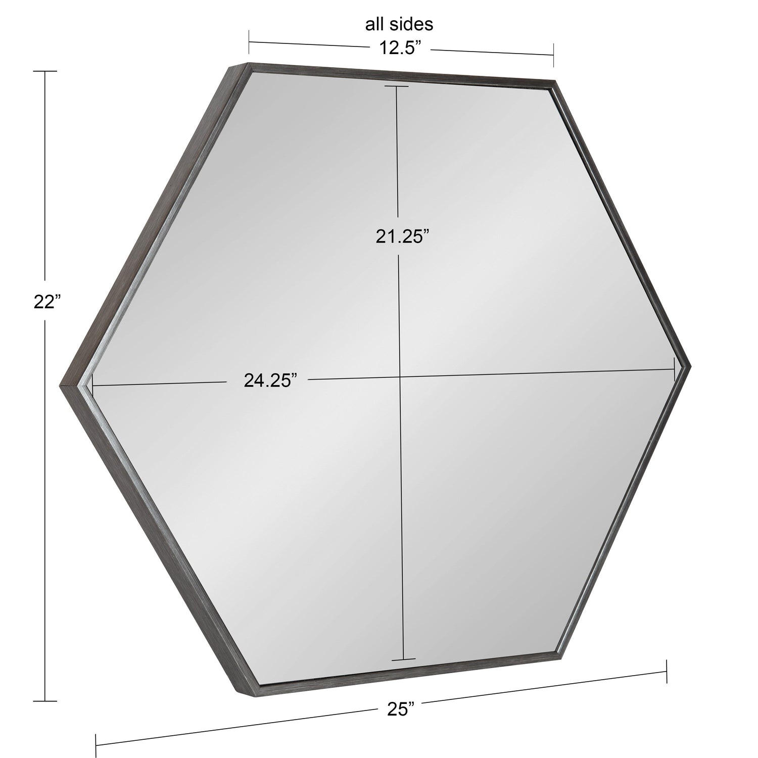 Rhodes Framed Hexagon Wall Mirror