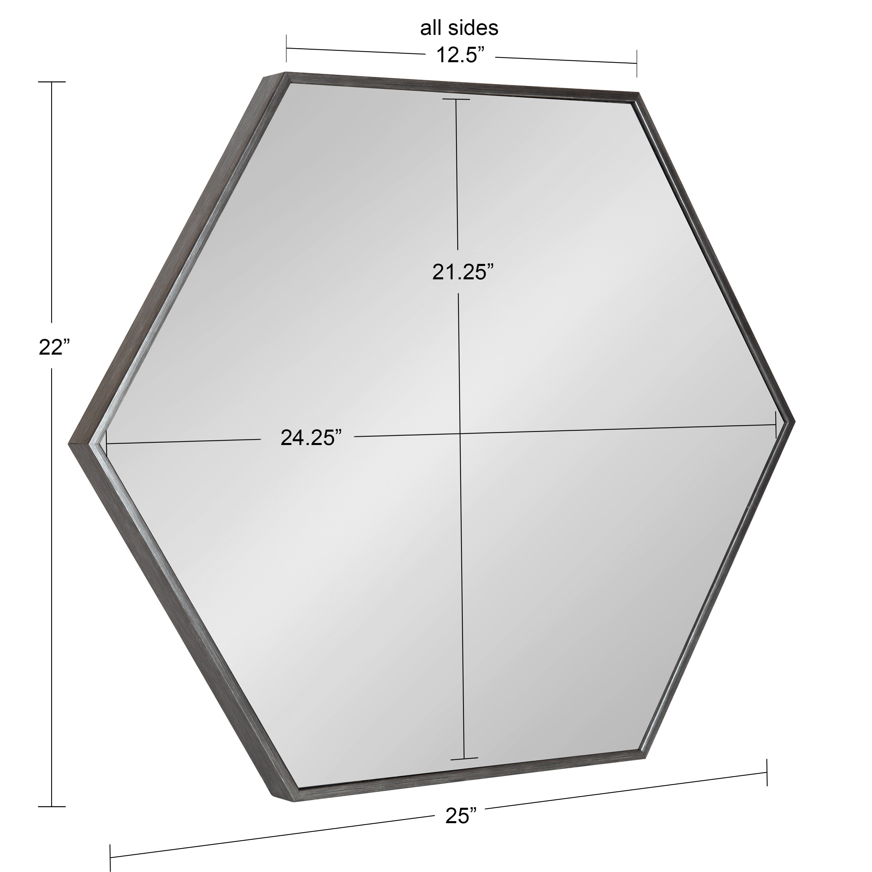 Rhodes Framed Hexagon Wall Mirror