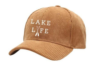 Lake Life Camel Corduroy Cap