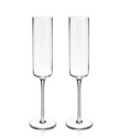 Laurel Crystal Champagne Flutes