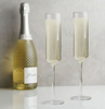 Laurel Crystal Champagne Flutes