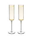 Laurel Crystal Champagne Flutes