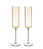 Laurel Crystal Champagne Flutes