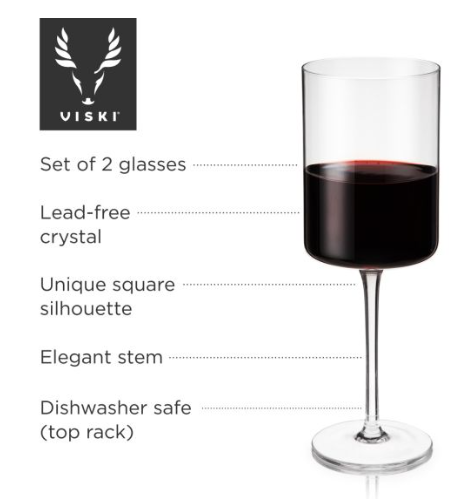 Laurel Crystal Red Wine Glasses