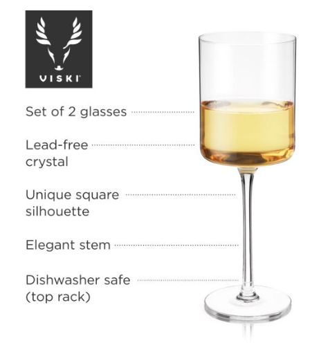 Laurel Crystal White Wine Glasses