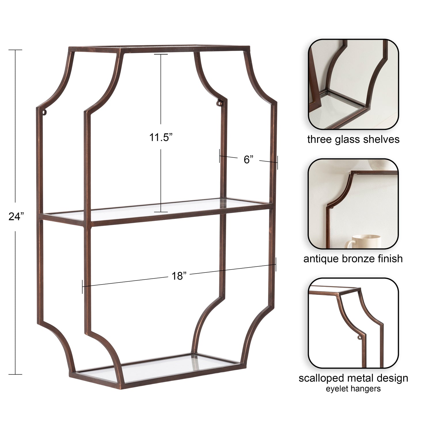 Ciel Metal Wall Shelf