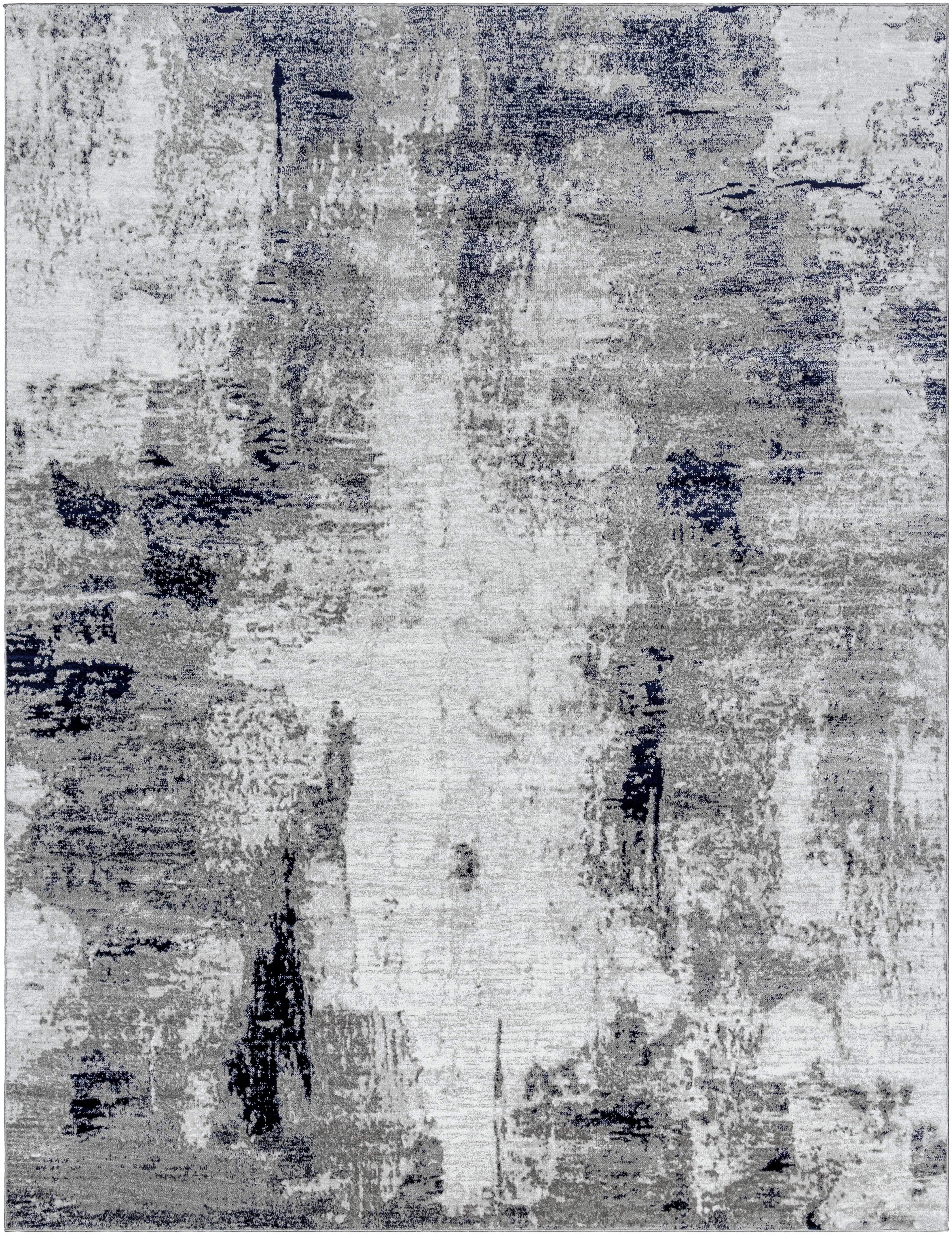 Limao Abstract Denim Area Rug - Clearance