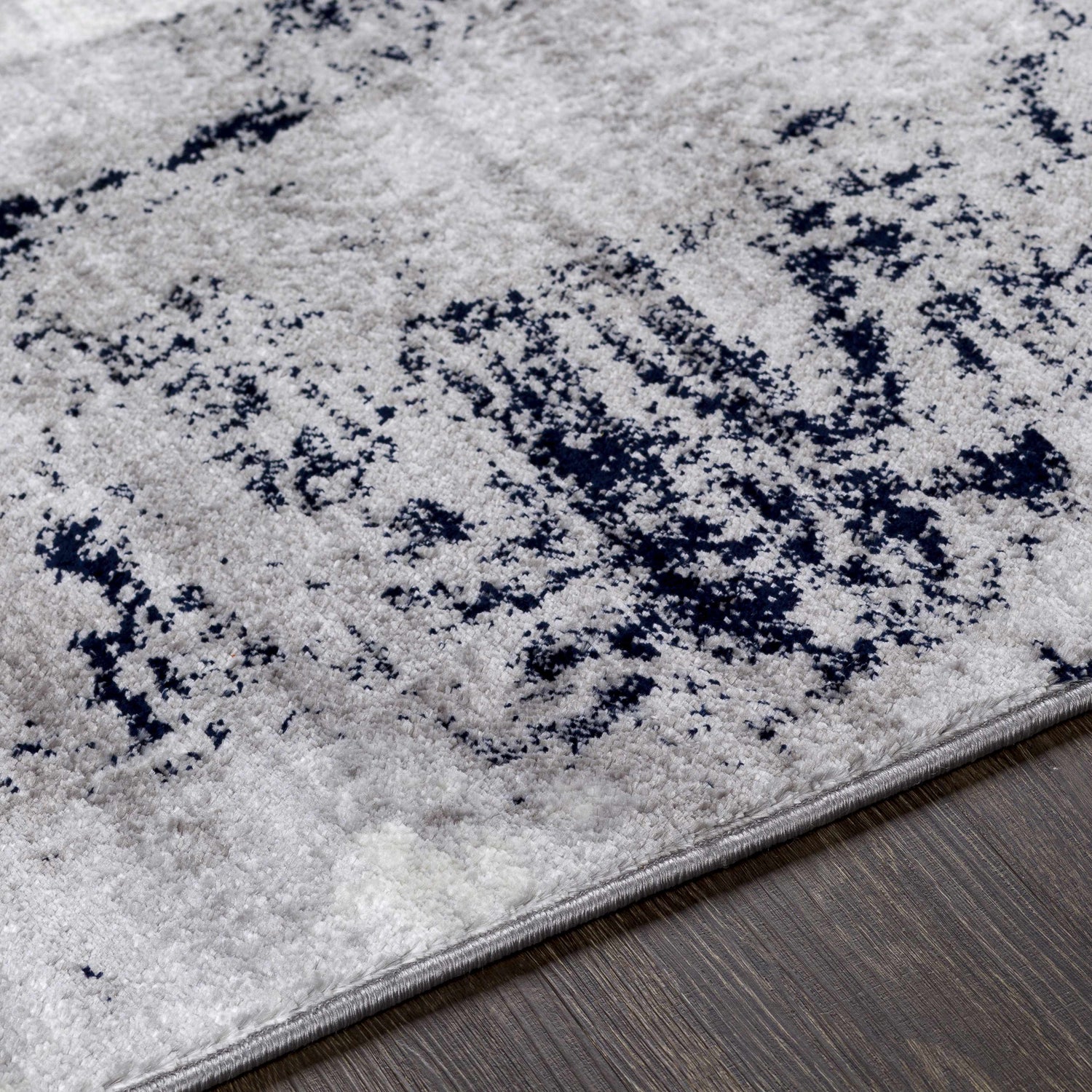 Limao Abstract Denim Area Rug - Clearance