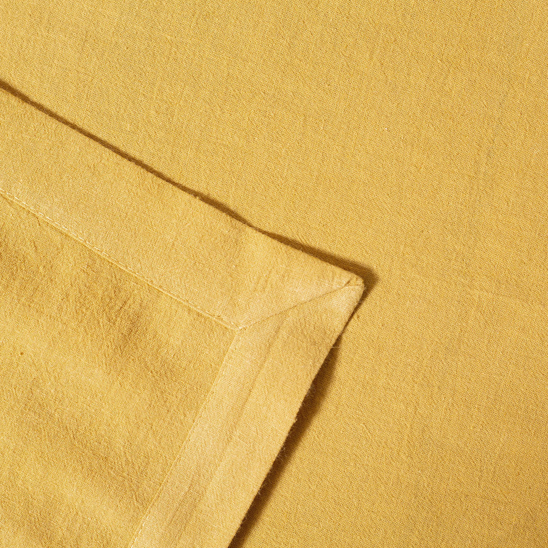 Seasonal Washed Linen-Cotton Runner- Mustard