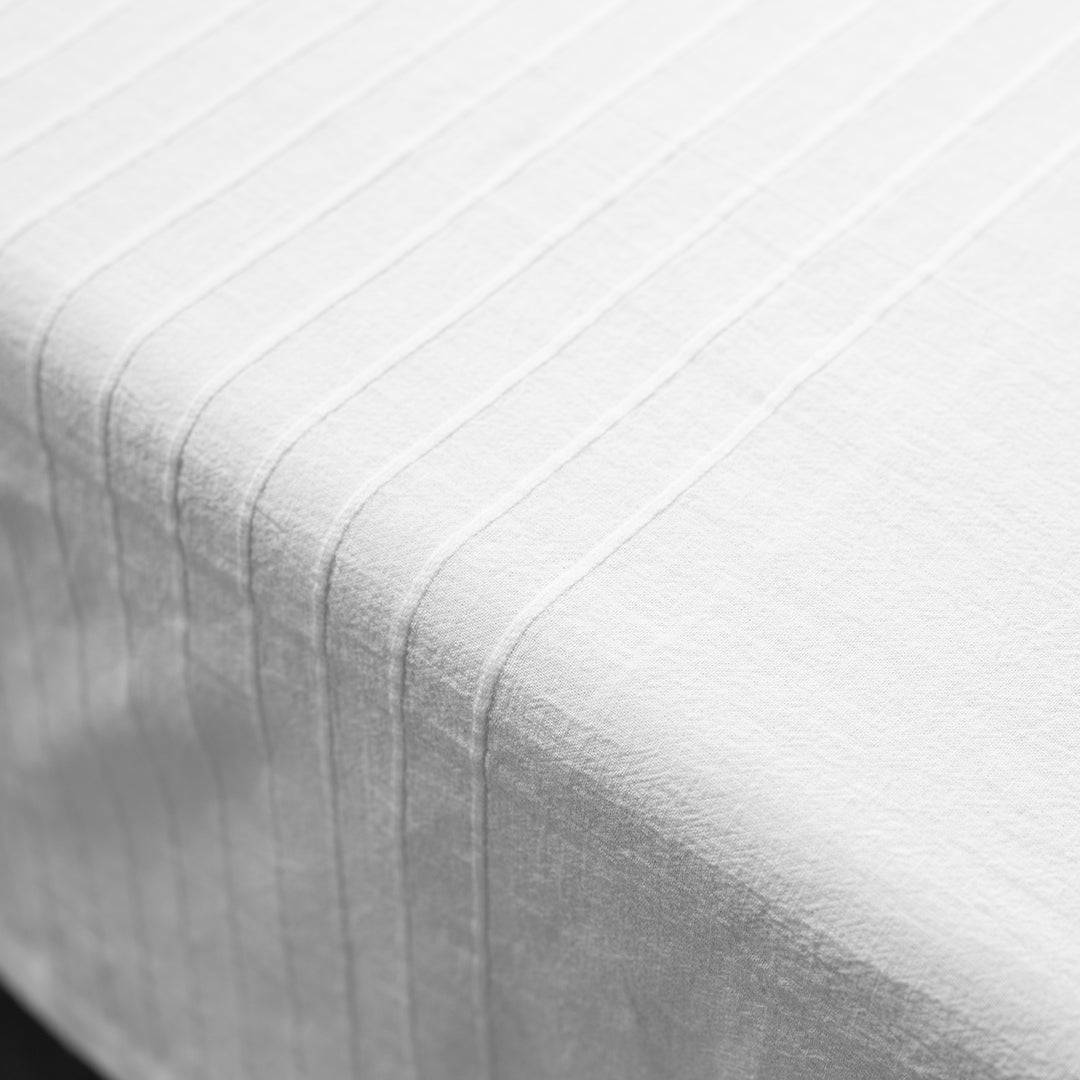 Washed Linen-Cotton Runner- White