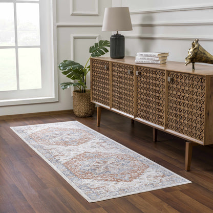 Neta Red &amp; Blue Flat Pile Washable Rug - Clearance