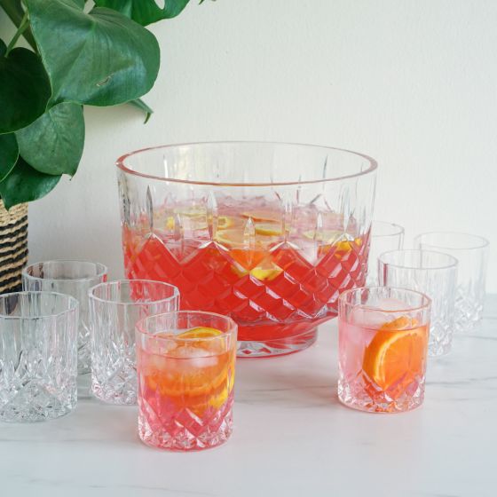 Admiral Punch Bowl with 8 Tumblers