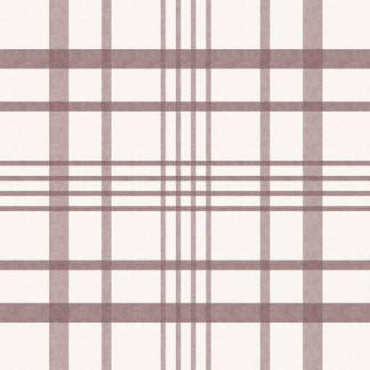 Ashford Plaid (Maroon) Wallpaper