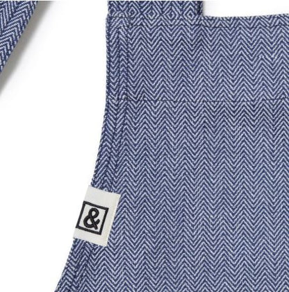 MARTHA by Martha Stewart Blue Herringbone Smock Apron