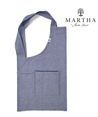 MARTHA by Martha Stewart Blue Herringbone Smock Apron