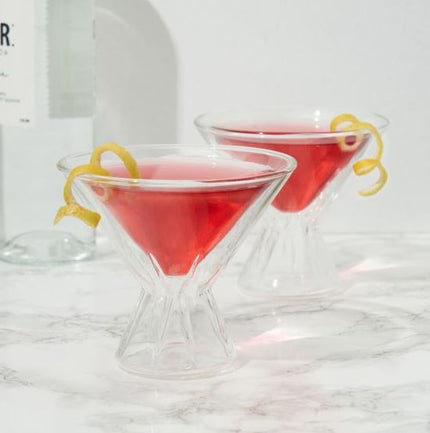 Double Walled Martini Glasses