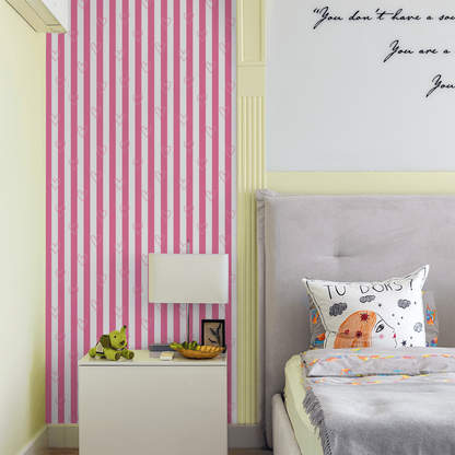 Candy Heart Stripes Wallpaper