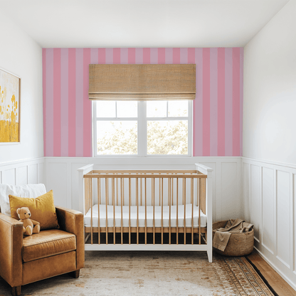 KitKat Blush Stripes Wallpaper