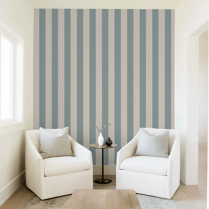 Simply Stripes (Blue) Wallpaper