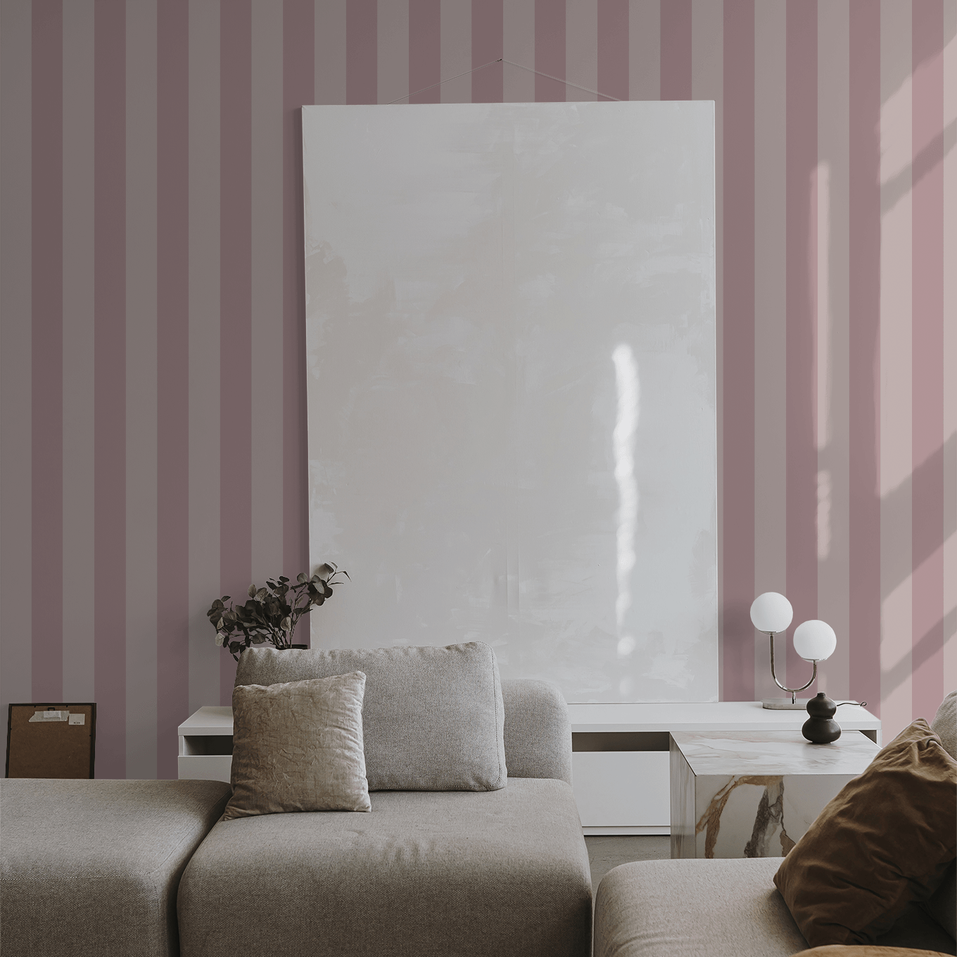 Simply Stripes (Mauve) Wallpaper