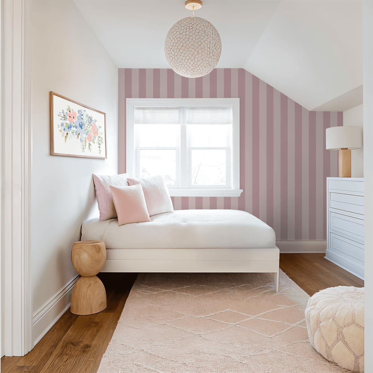Simply Stripes (Mauve) Wallpaper