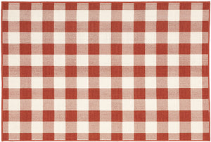 Meridian- Checkered Red & Ivory
