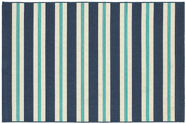 Meridian- Striped Blue & Ivory