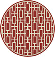 Meridian- Geometric Red & Ivory