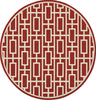 Meridian- Geometric Red & Ivory