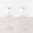 Rose Crystal Red Wine Glass Set