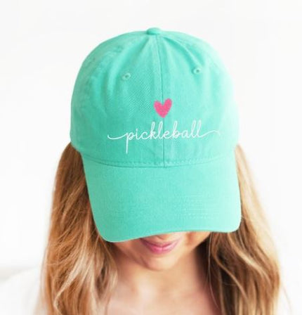 Heart Pickleball Mint Cap