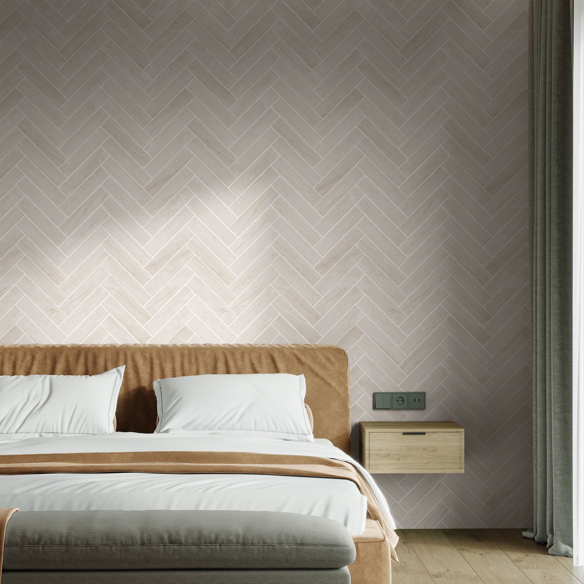 Sweet Cream Wallpaper - 10 FT H X 14.25 FT W LUXE