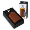 Parker Leather-Wrapped Glass Flask