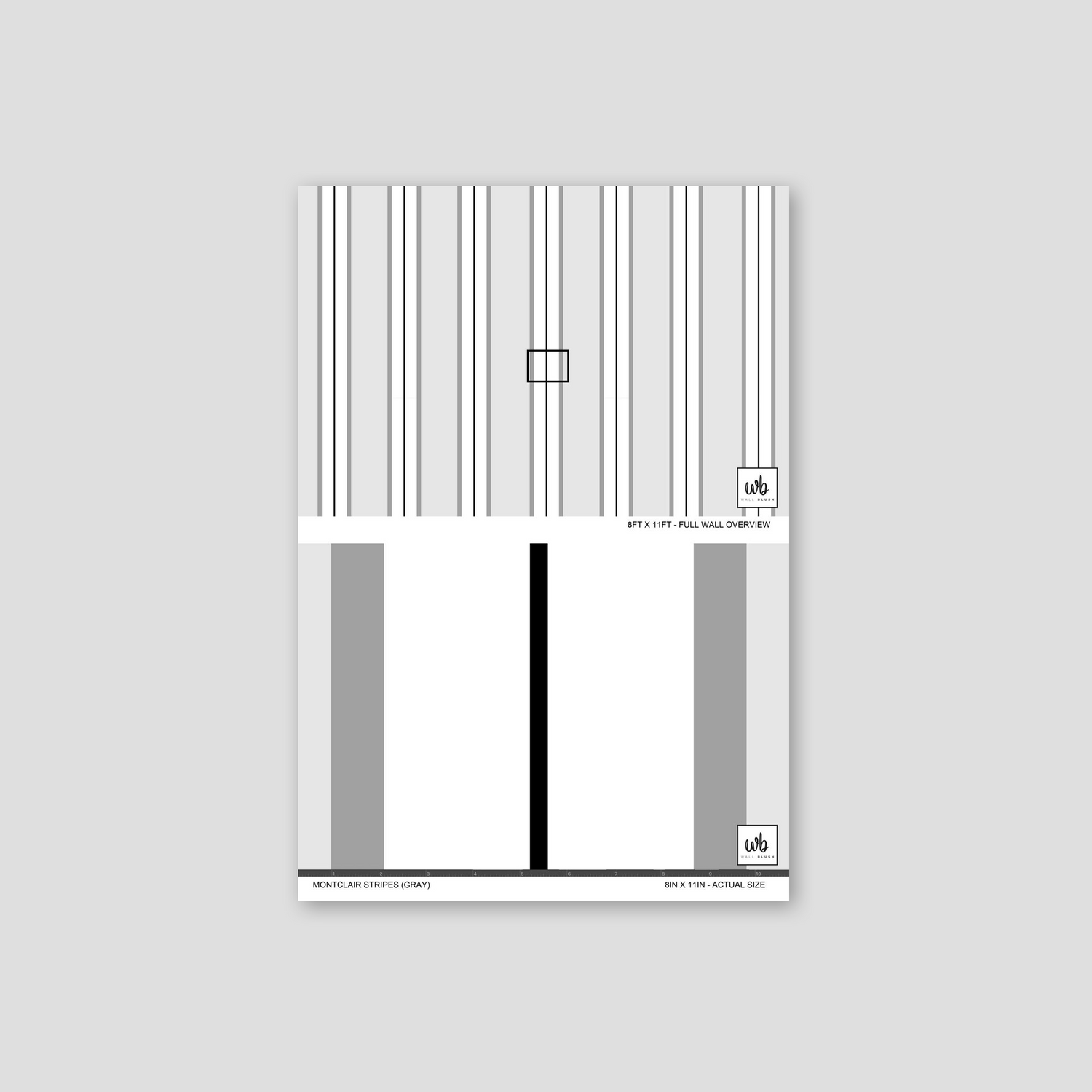 Montclair Stripes (Gray) Wallpaper