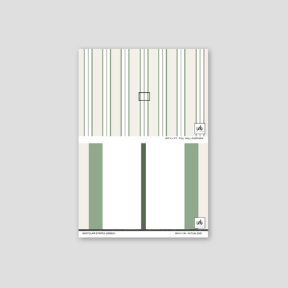 Montclair Stripes (Green) Wallpaper