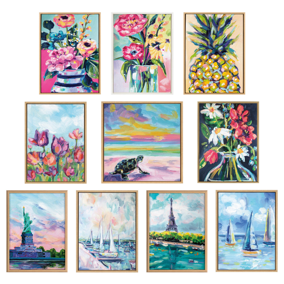 Sylvie Rockefeller Center Tree Framed Canvas by Rachel Christopoulos