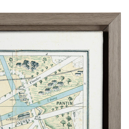 Sylvie Nouveau Plan De Paris Monumental Map Framed Canvas by Corinna Buchholz of Piddix