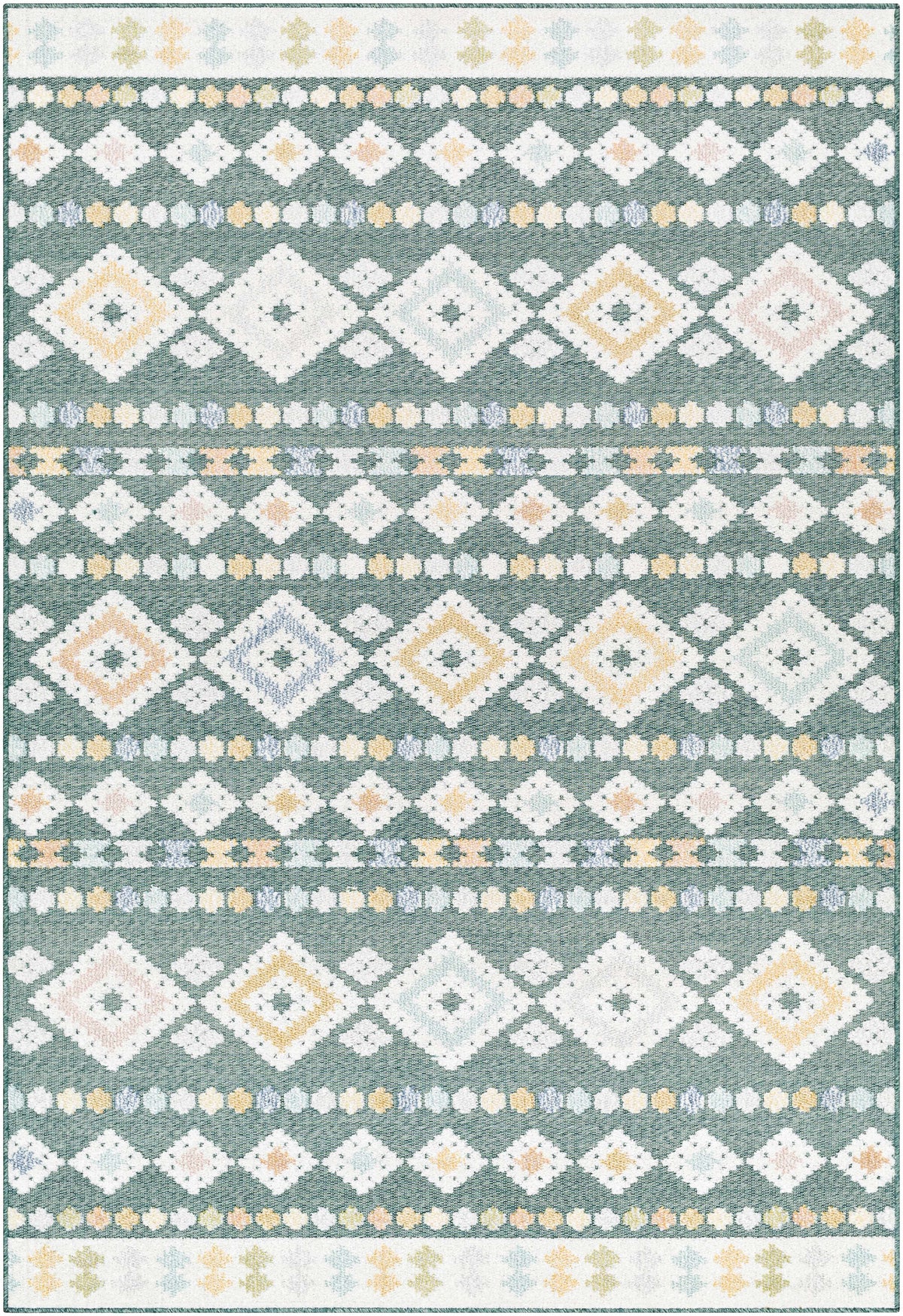 Metta Medium Green Outdoor Area Rug - Clearance