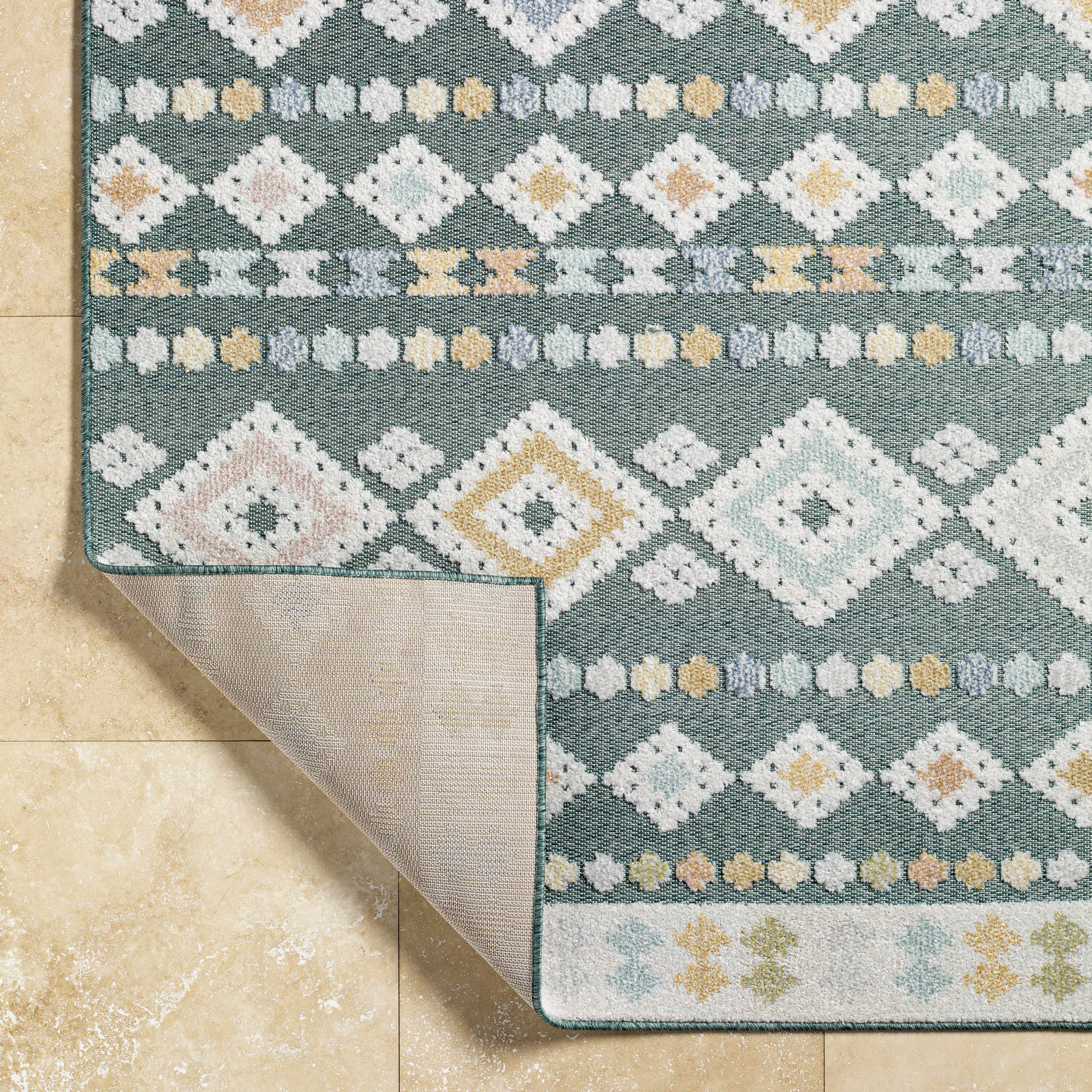 Metta Medium Green Outdoor Area Rug - Clearance